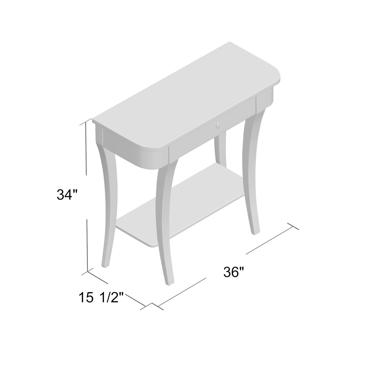 Andover Mills™ Hubbert 36'' Console Table & Reviews Wayfair